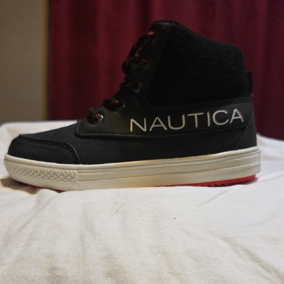 Nautica Black and Red High-Top Sneakers - Picture 2 of 5